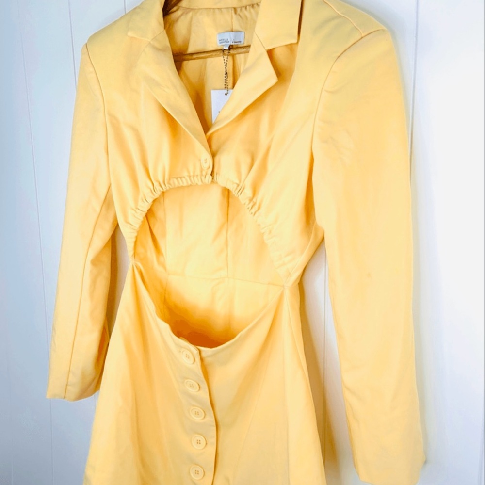 DANIELLE BERNSTEIN Yellow Cutout Dress